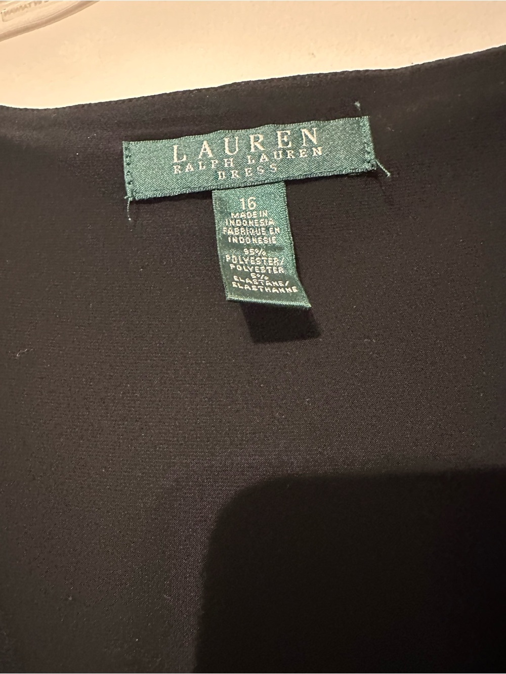 Ralph Lauren Black V-Neck Ruched Midi Dress - Picture 4 of 5